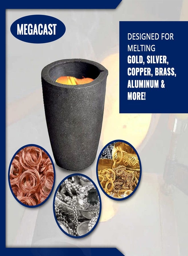 MegaCast #3 6KG Metal Cap. MegaCast™, Foundry Clay Graphite Crucibles Black Cup Furnace Torch Melting Casting Refining Gold Silver Copper Brass Aluminum - Image 3